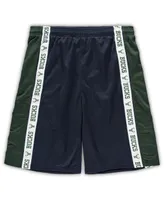 Men's Fanatics Navy and Hunter Green Milwaukee Bucks Big Tall Tape Mesh Shorts