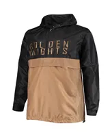 Men's Black Vegas Golden Knights Big and Tall Anorak Half-Zip Pullover Hoodie