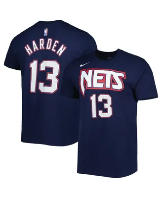 Men's Nike James Harden Navy Brooklyn Nets 2021/22 City Edition Name and Number T-shirt