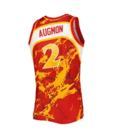 Men's Mitchell & Ness Stacey Augmon Red Atlanta Hawks 1991-92 Hardwood Classics Marble Swingman Jersey