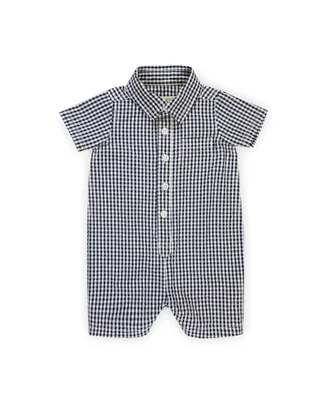 Hope & Henry Baby Boys Seersucker Button Front Romper