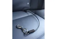 Leashboss Dog Car Seat Belt Restraint, Heavy Duty No Chew Coated Steel, Large
