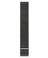 Coach Women's Signature Logo Wool-Blend Rib Knit Scarf