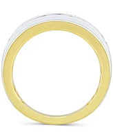 Grown With Love Men's Lab Grown Diamond Band (1/2 ct. t.w.) in 10k Two-Tone Gold - Two