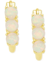 Lab-grown Opal Huggie Hoop Earrings (7/8 ct. t.w.)