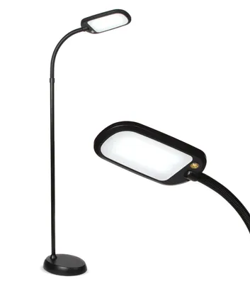 Litespan Slim Led Gooseneck Floor Lamp with Adjustable Color Temperatures