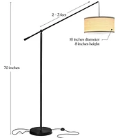 Brightech Hudson 70" Led Arc Floor Lamp with Adjustable Height