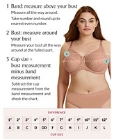 Women's Full Figure Plus Magic Lift Moisture Control Wirefree Bra 1064