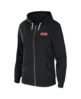 Women's Wear by Erin Andrews Black Calgary Flames Sponge Fleece Full-Zip Hoodie