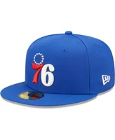 Men's New Era Royal Philadelphia 76ers 3x Nba Finals Champions Pop Sweat 59FIFTY Fitted Hat