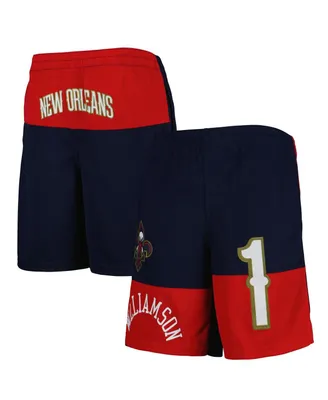 Youth Boys Zion Williamson Navy New Orleans Pelicans Pandemonium Name and Number Shorts