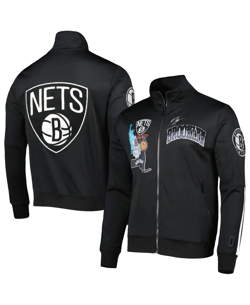 Men's Pro Standard Black Brooklyn Nets Hometown Mock Neck Full-Zip Track Jacket