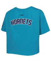 Women's Pro Standard Teal Charlotte Hornets Classics Boxy T-shirt