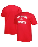 Men's Red Houston Rockets Big and Tall Heart Soul T-shirt