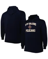 Men's Navy New Orleans Pelicans Big and Tall Heart Soul Pullover Hoodie