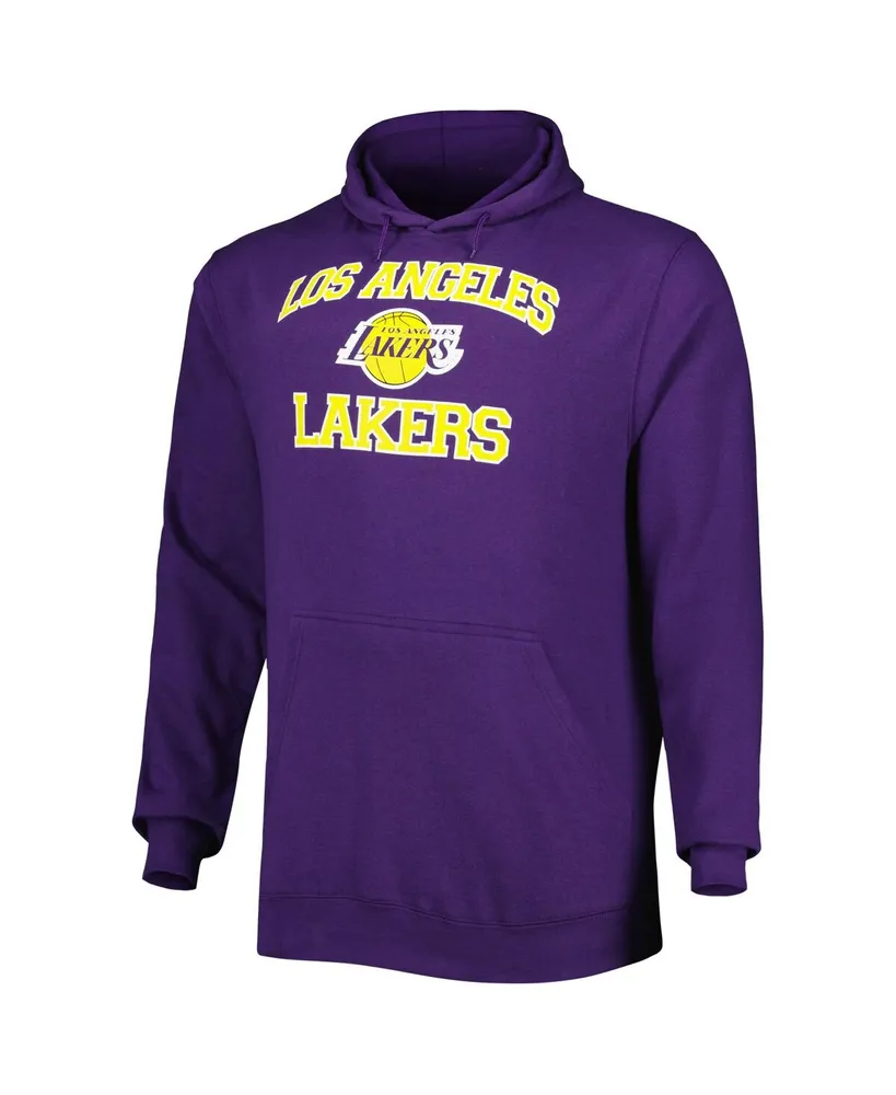 Men's Purple Los Angeles Lakers Big and Tall Heart Soul Pullover Hoodie