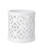 Elements 5" Pierced Quadrefoil Ceramic Lantern