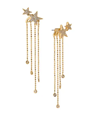 Ava Nadri Star with Fringe Drop Earring 18K Gold Plated Brass