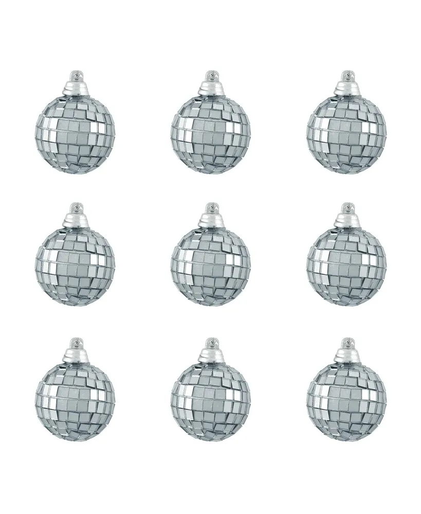 Northlight 4ct Mirrored Glass Disco Ball Christmas Ornament Set 4