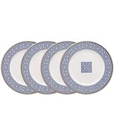 Noritake Infinity 4 Piece Bread Butter/Appetizer Plate Set