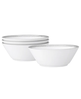 Noritake Whiteridge Platinum Set Of 4 Fruit Bowls, 5", 6 Oz.