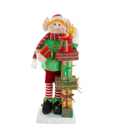 Northlight Santa's Little Animated Elf With Lighted Star Musical Christmas Figure, 30"