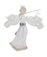 Northlight Led Lighted Lace Angel With Flute Outdoor Christmas Decoration, 36"