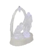 Northlight Led Lighted Musical Icy Crystal Nativity Scene Christmas Decoration, 7"