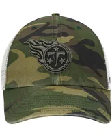 Men's '47 Camo Tennessee Titans Branson Clean Up Trucker Hat