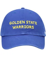 Men's '47 Brand Royal Golden State Warriors Clean Up Wordmark Adjustable Hat