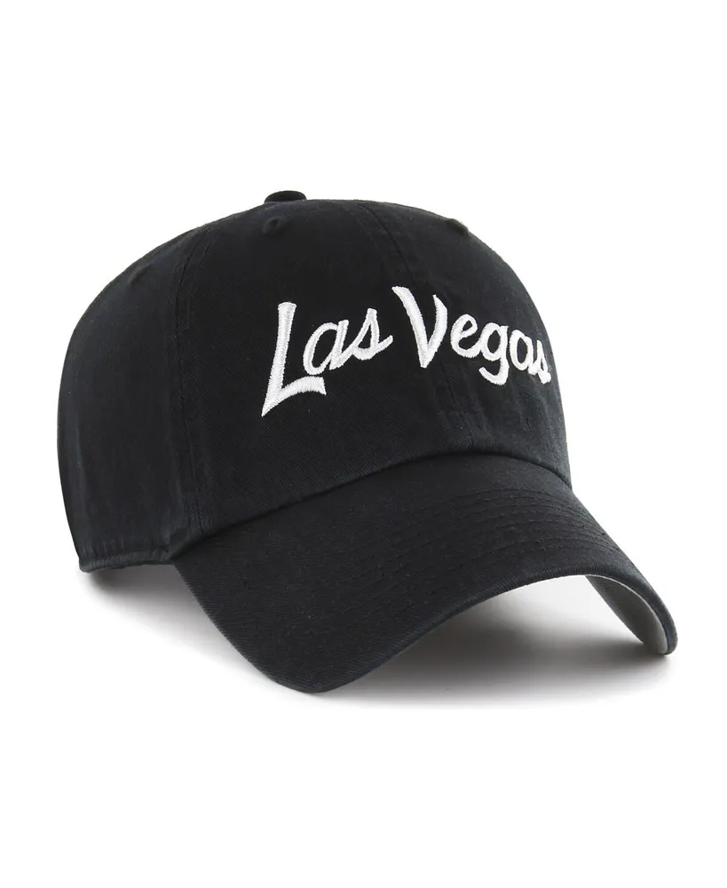 Men's '47 Black Las Vegas Raiders Crosstown Clean Up Adjustable Hat