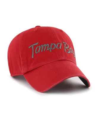 Men's '47 Red Tampa Bay Buccaneers Crosstown Clean Up Adjustable Hat