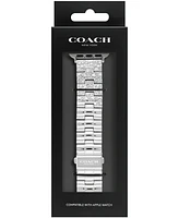 Coach Stainless Steel Crystal Bracelet Apple Watch, 38, 40, 41mm