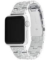 Coach Stainless Steel Crystal Bracelet Apple Watch, 38, 40, 41mm