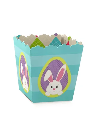 Big Dot of Happiness Hippity Hoppity - Party Mini Favor Boxes - Easter Bunny Party Treat Candy Boxes - Set of 12