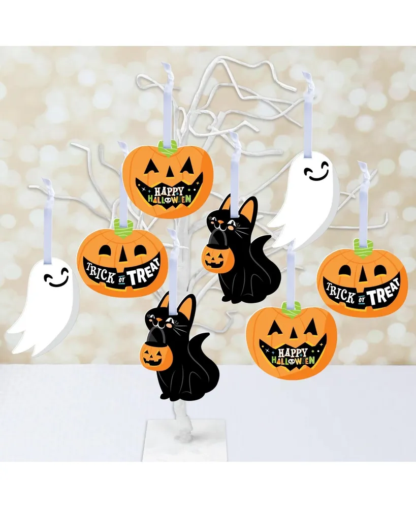 Big Dot of Happiness Jack-o'-Lantern Halloween - Kids Halloween Decorations - Tree Ornaments - Set of 12