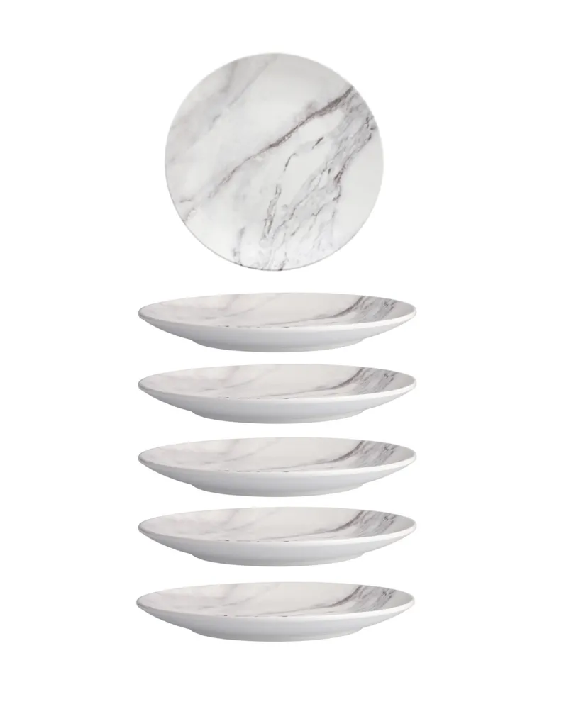 Fortessa Melamine Palace Bianco Coupe Round Plates, Set of 6