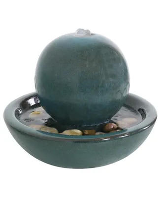 Sunnydaze Decor Ceramic Indoor Water Fountain with Orb - 7 in
