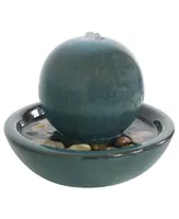 Sunnydaze Decor Ceramic Indoor Water Fountain with Orb - 7 in