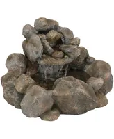 Sunnydaze Decor Electric Resin Rocky Ravine Outdoor Water Fountain - 18 in