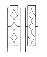 Sunnydaze Decor Steel Chic Diamonds Garden Trellis - Set of 2 - 48 in