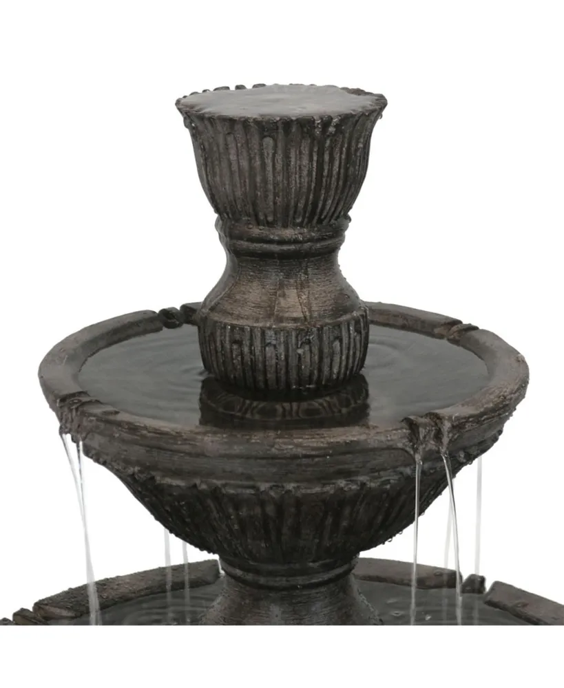 Sunnydaze Decor Classic Designer Polystone Outdoor 3-Tier Fountain