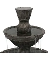 Sunnydaze Decor Classic Designer Polystone Outdoor 3-Tier Fountain