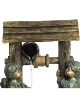 Sunnydaze Decor Children at the Well Water Fountain with Led Lights - 39 in