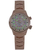 Abingdon Co. Women's Elise Swiss Tri-Time Rose Gold-Tone Ion-Plated Stainless Steel Bracelet Watch 33mm