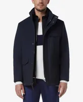 Marc New York Men's Hoyt Micro-Houndstooth Soft Shell Barn Jacket with Removable Bib