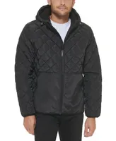 Kenneth Cole Men's Diamond Quilted Hooded Jacket