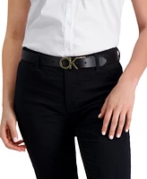 Calvin Klein Women's Reversible Monogram Buckle Belt