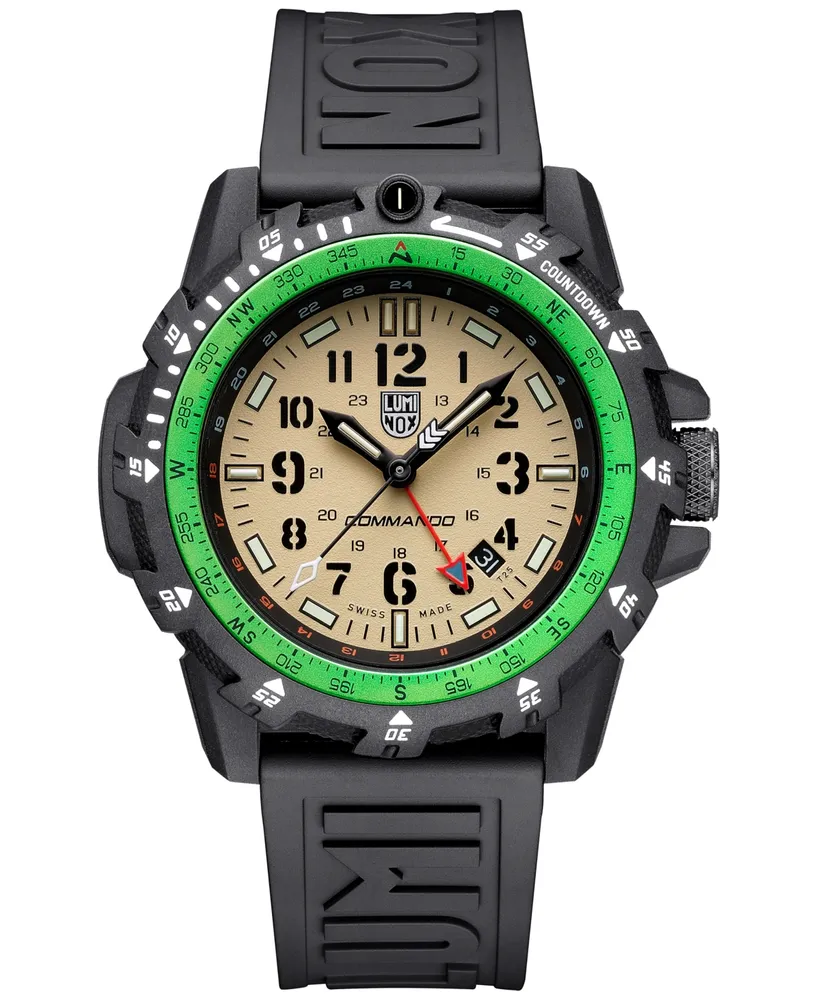 Luminox Men's Swiss Commando Raider Military Gmt Rubber Strap Watch 46mm