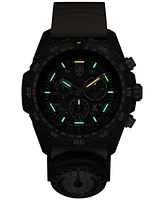 Luminox Men's Swiss Chronograph Bear Grylls Survival Master Series Compass Orange Rubber Strap Watch 45mm